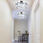 Modern Crystal Chandelier LED Flush Mount Pendant Lighting Mini Ceiling Light Fi