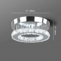 Modern Crystal Chandelier LED Flush Mount Pendant Lighting Mini Ceiling Light Fi