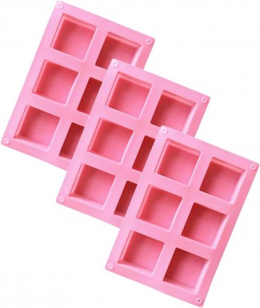 Soap Square Molds, 6 Cavities Silicone Soap Molds, Soap Making Chocolate Tiramis