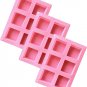 Soap Square Molds, 6 Cavities Silicone Soap Molds, Soap Making Chocolate Tiramis
