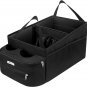 Passenger Seat Organizer, Collapsible Car Storage with Partitions & 4 Cup Holder