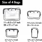 4 Packs Clear Inner Bags for Bogg Bag Rubber Beach Tote Bag Accessories, Waterpr