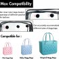 4 Packs Clear Inner Bags for Bogg Bag Rubber Beach Tote Bag Accessories, Waterpr