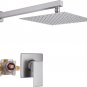 10 Inch Single Function Shower Only Faucet Set Rain Shower Mixer Faucet Wall Mou