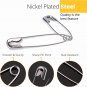 Safety Pins Assorted 4 Different Sizes - 300 Count - Strong Nickel Plated Steel,