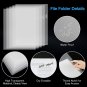 12 Pack Plastic File Folders, Clear Colored Project Pockets Plastic Sleeves, L-T
