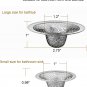 Bathroom Sink and Tub Mesh Drain Strainer, 6-Pack 2 Sizes Set 2.12" and 2.75" To