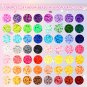 12000Pcs Clay Beads for Bracelet Making, 56 Colors Flat round Polymer Clay Beads