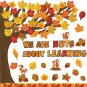 178Pcs Fall Nuts Tree Learning Bulletin Board Decoration Set, Autumn Maple Leave