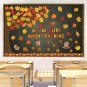 178Pcs Fall Nuts Tree Learning Bulletin Board Decoration Set, Autumn Maple Leave