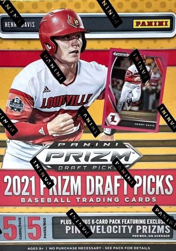 2021  Prizm Draft Picks Baseball BLASTER Box (5 Pks/Bx + One 6-Card Pink Velocit