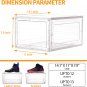 Clear Plastic Stackable Shoe Boxes, Shoe Storage Boxes, Shoe Boxes Organize, Cle