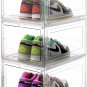 Clear Plastic Stackable Shoe Boxes, Shoe Storage Boxes, Shoe Boxes Organize, Cle