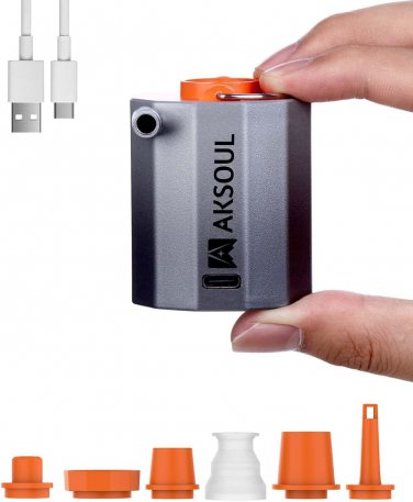 Battery Operated Air Pump for Inflatable: Quick Inflate Portable Rechargeable El