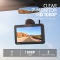 Solar Wireless Backup Camera with 4800Mah Battery, 3 Mins DIY Install, 7" 1080P