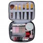 Makeup Bag Double Layer Travel Cosmetic Case Make up Organizer Toiletry Bag (Pin