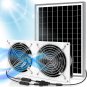 Solar Powered Fan, 15W Solar Fan for outside Greenhouse Shed Chicken Coop with 1