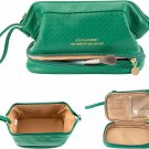 Large Makeup Bag,Double Layer Cosmetic Bag,Travel Makeup Bag,Leather Makeup Bag,