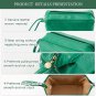 Large Makeup Bag,Double Layer Cosmetic Bag,Travel Makeup Bag,Leather Makeup Bag,