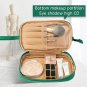 Large Makeup Bag,Double Layer Cosmetic Bag,Travel Makeup Bag,Leather Makeup Bag,