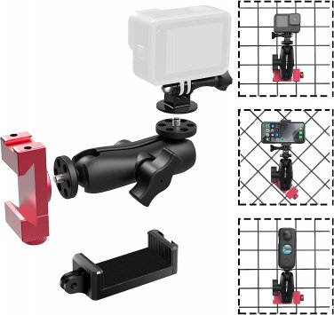 Upgraded Aluminum Fence Mount - Iphone Fence Mount Compatible with Gopro11 10 9