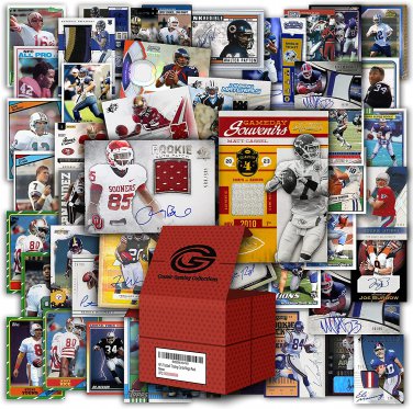 NFL Football Cards Hit Collection Gift Box | 100 Official NFL Cards | Includes: