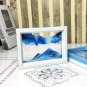 MIUVA Moving Sand Art Picture with LED Light,Quicksand Painting round Glass Sand