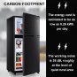 Refrigerator with Freezer 3.5 Cu.Ft with 7 Level Adjustable Thermostat Control 2