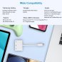 USB C to 3.5Mm Headphone Splitter and Charger Adapter 3 in 1 USB C to Dual Earph