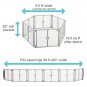 Superyard 6 Panel Baby Play Yard/Barrier & Wall Mount Kit, Made in USA: Extra Wi