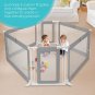 Summer Custom Fit Walk-Thru Extra Wide Baby Gate, Stylish Grey Mesh â 30â Tall,