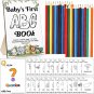 Baby Shower Game Kid'S Abc Book Wooden Game Sign 26 Pcs Baby Shower Coloring Boo