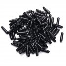 100PCS Vinyl Flexible End Caps Rubber End Caps Rubber Screw Caps Black Bolt Scre