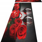 Red Wine Kitchen Rugs and Mats Set of 2 Modern Rose anti Fatigue Kitchen Floor M