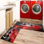 Red Wine Kitchen Rugs and Mats Set of 2 Modern Rose anti Fatigue Kitchen Floor M