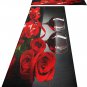Red Wine Kitchen Rugs and Mats Set of 2 Modern Rose anti Fatigue Kitchen Floor M