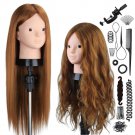 Mannequin Head with Human Hair, 23Inch 80% Real Human Hair Cosmetology Mannequin