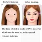 Mannequin Head with Human Hair, 23Inch 80% Real Human Hair Cosmetology Mannequin