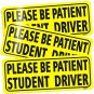 Student Driver Magnet for Car, 3 Pcs High Reflective Vehicle Bumper Magnet Safet