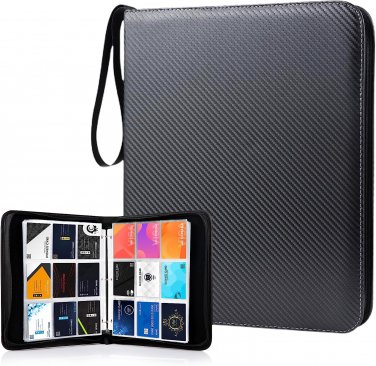 Trading Card Binder, 900 Pockets Card Binder Sleeves with Zipper, Double Sided P