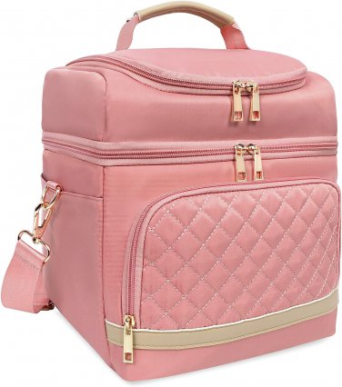 Lunch Bag for Women, Leakproof Insulated Soft Adult Lunch Tote Cooler Bag Box wi