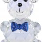 Crystal Blue Bear and Butterfly Figurine