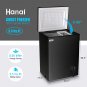 Chest Freezer Small Freezer Black Deep Freezers 3.5 Cu.Ft Compact Freezer Free-S