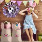 4 Pack Easter Bunny Basket with Handles Easter Bunny Bags for Kids Burlap Easter