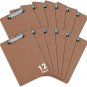 Clipboards, 12 Pack Hardboard Office Clipboards, Low Profile Clip, Clip Boards
