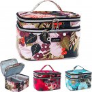 Travel Makeup Bag Organizer, Double Layer Train Case Makeup Bag, Toiletry Bag fo