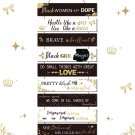 Black Girl Wall Decor Wood Inspirational African Girl Wall Art Black and Gold Po