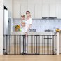 30"-80" Extra Wide Baby Gate, Dog Gate for House Stairs Doorways Fireplace, Auto