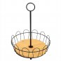 2-Tier Farmhouse Fruit Basket Stand, Wire Fruit Vegetables Countertop Storage Ra