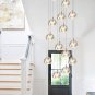 98" H 14 Crystal Lights Modern LED Chandeliers for Foyer Living Room Raindrop Pe